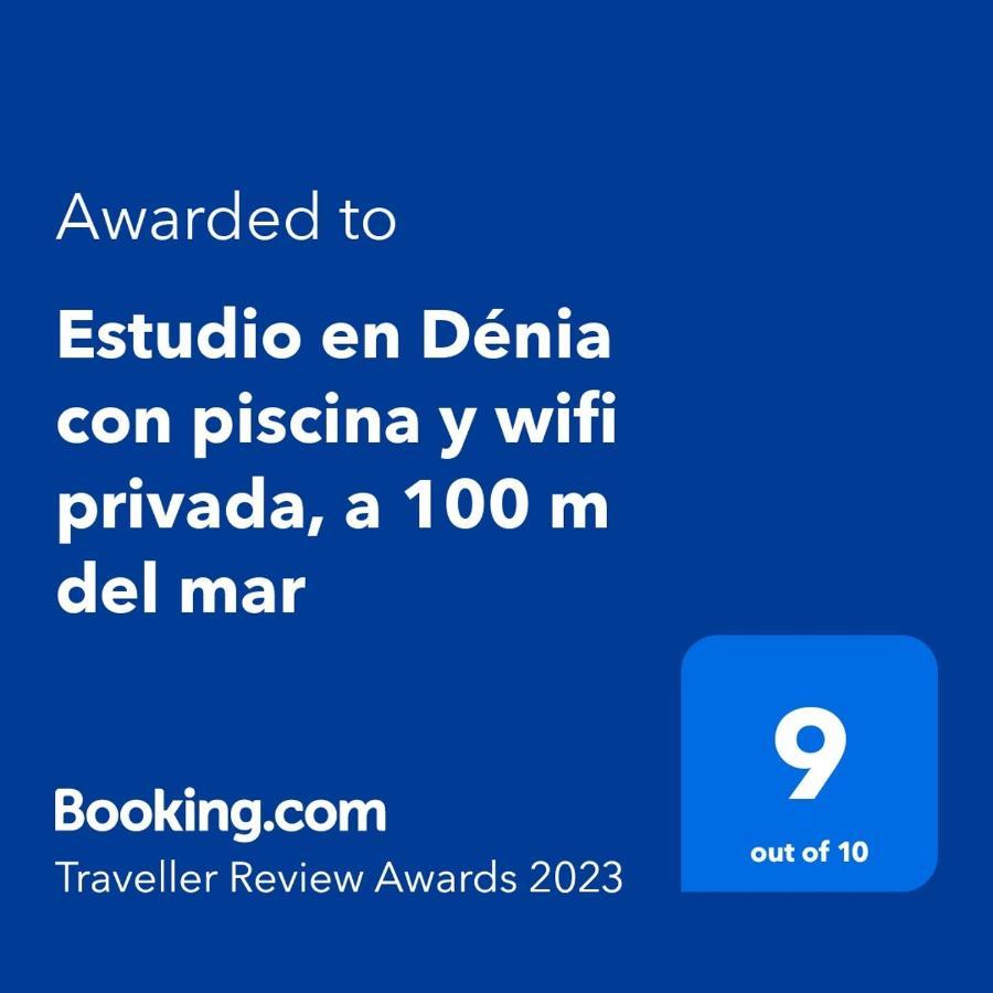 Estudio en Dénia con piscina y wifi privada, a 100 m del mar Exterior foto